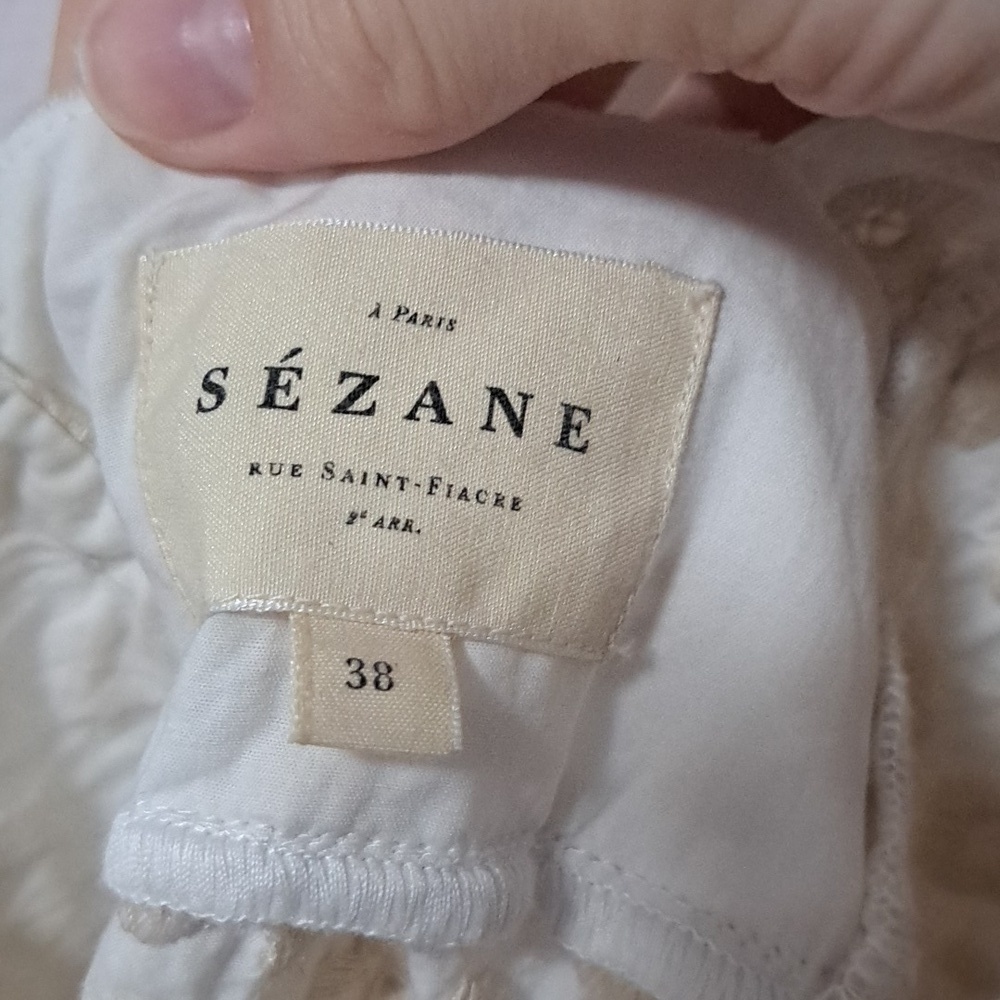 Sezane Forta Blouse Ecru 38 Medium NWOT - Picture 9 of 10